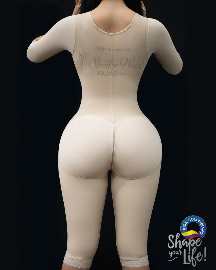 SW1010 Faja Slender Waist largo Rodilla con Mangas